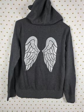 Victorias Secret  BLING WINGS Hoodie Jacket Full ZIp Jacket Sequined MEDIUM